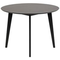 Esstisch Echtholz Roxby Ø 105 cm Schwarz - Schwarz, MODERN, Holz (105/105/76cm) - MID.YOU