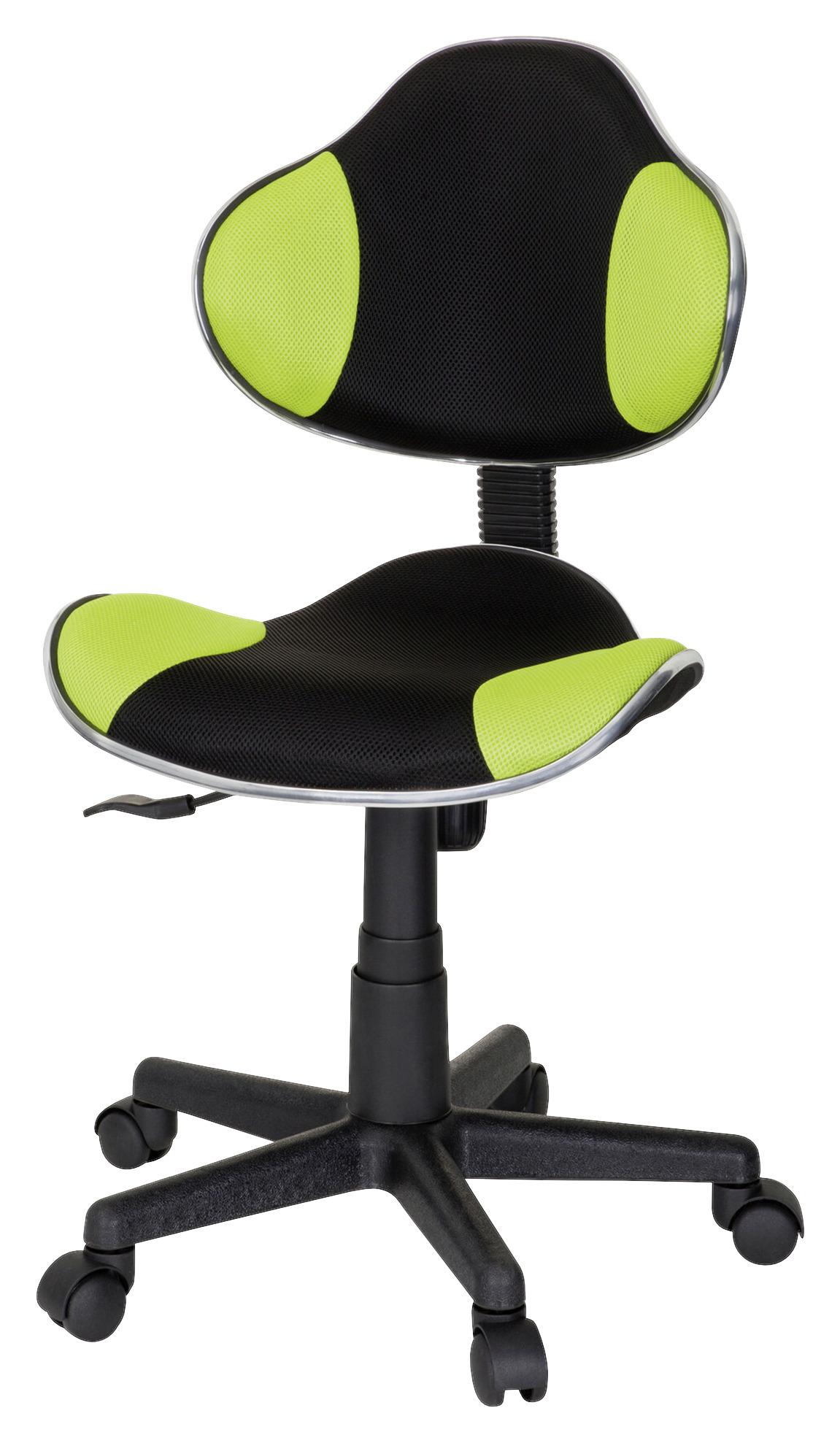 Jugenddrehstuhl Kiddy Gti 2 Grün/Schwarz - Schwarz/Grün, Basics, Kunststoff (45/86-101/42cm) - MID.YOU