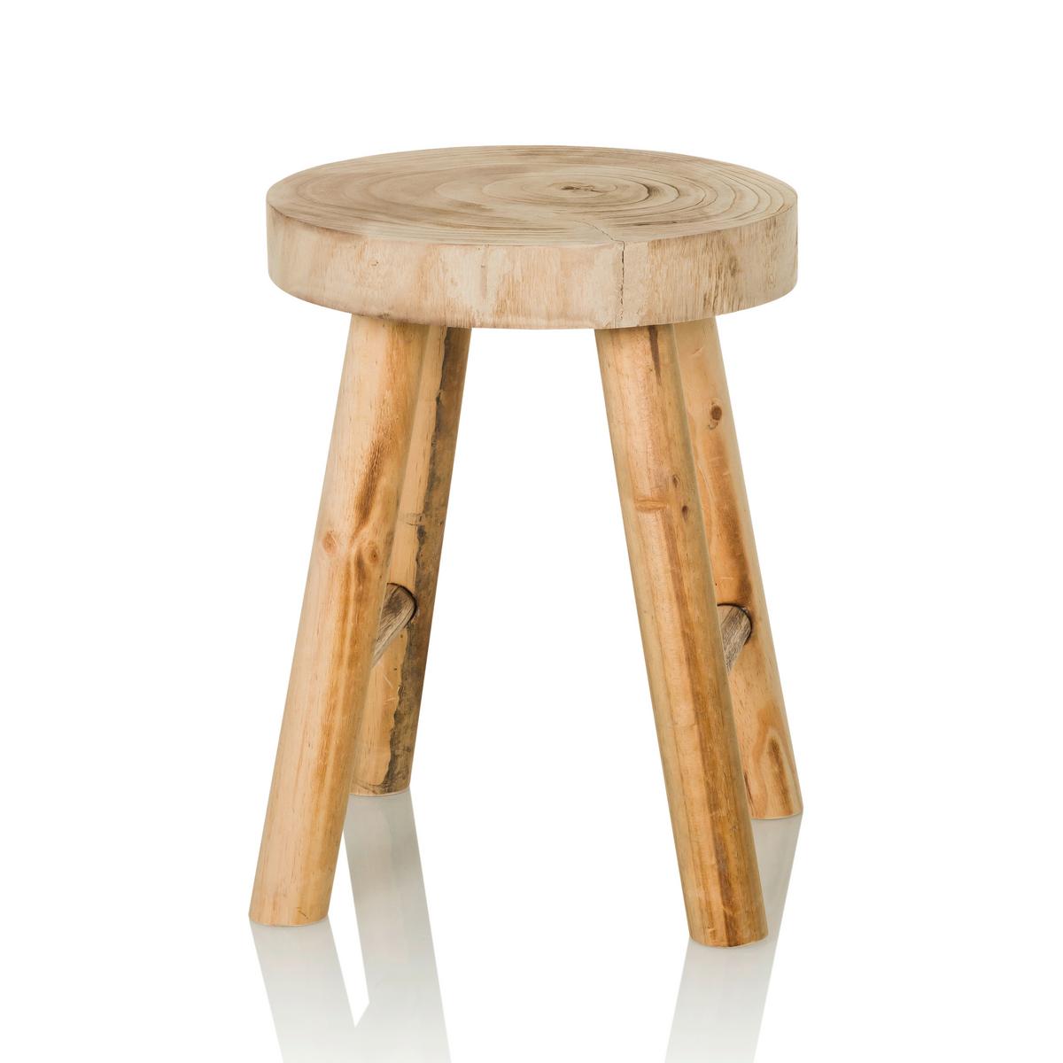 Hocker Rustiko W Braun B: 33 Cm - Braun, MODERN, Holz (33/44/33cm) - MID.YOU
