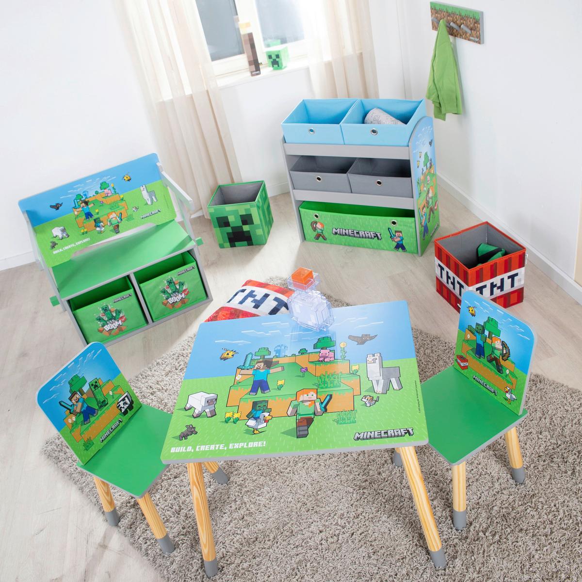Kindersitzgruppe Minecraft - Multicolor, MODERN, Holz/Holzwerkstoff (60/50/49cm) - Minecraft