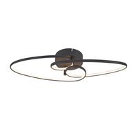 STROPNÍ LED SVÍTIDLO ELLU - černá, Moderní, kov/plast (51/16/8cm) - Mömax