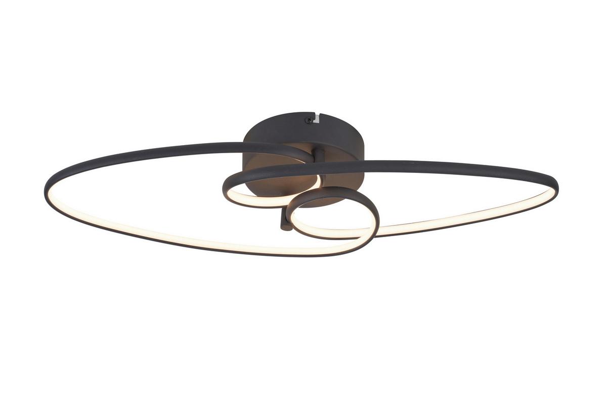 STROPNÍ LED SVÍTIDLO ELLU - černá, Moderní, kov/plast (51/16/8cm) - Mömax