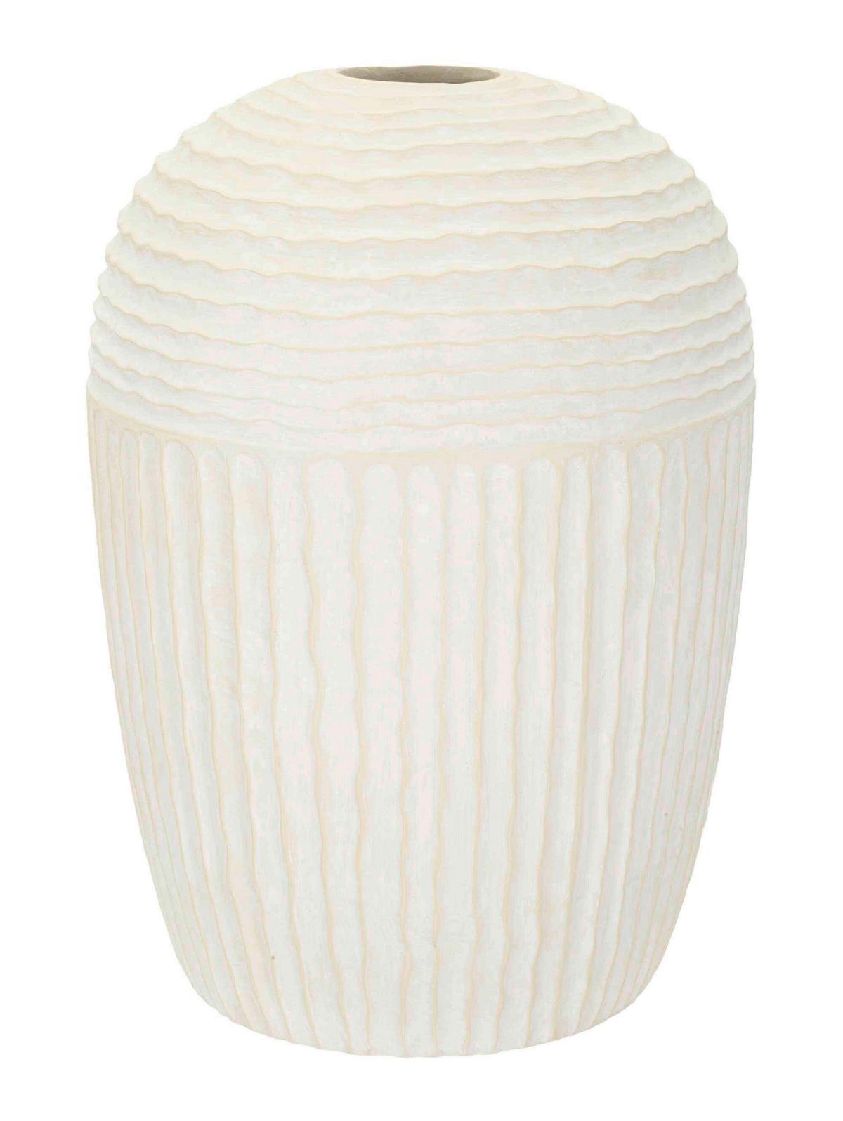 Vase Icicle Pot Creme B: 39 cm - Creme, Basics, Metall (39/56/39cm)