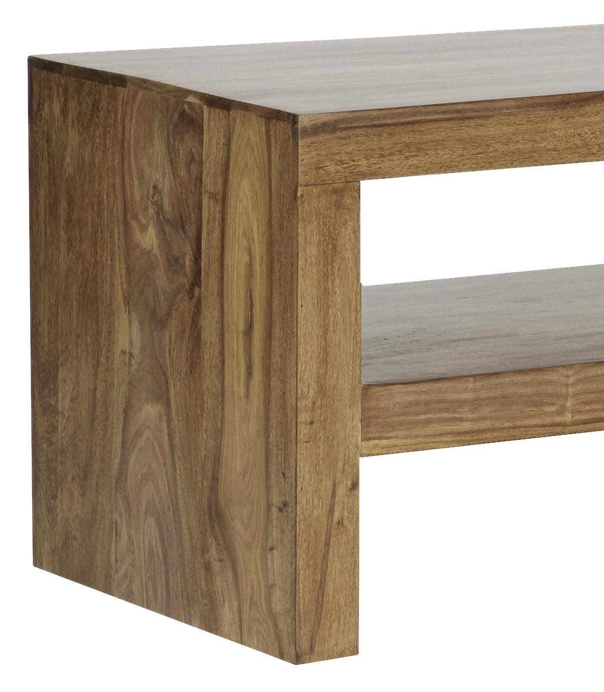 Couchtisch Holz mit Ablagefach Mumbai, Sheesham - Sheeshamfarben, Design, Holz (110/45/45cm) - MID.YOU
