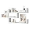Wandregal Trio Weiß B: 119,1cm - Weiß, Basics, Holzwerkstoff (119,1/55/18cm)
