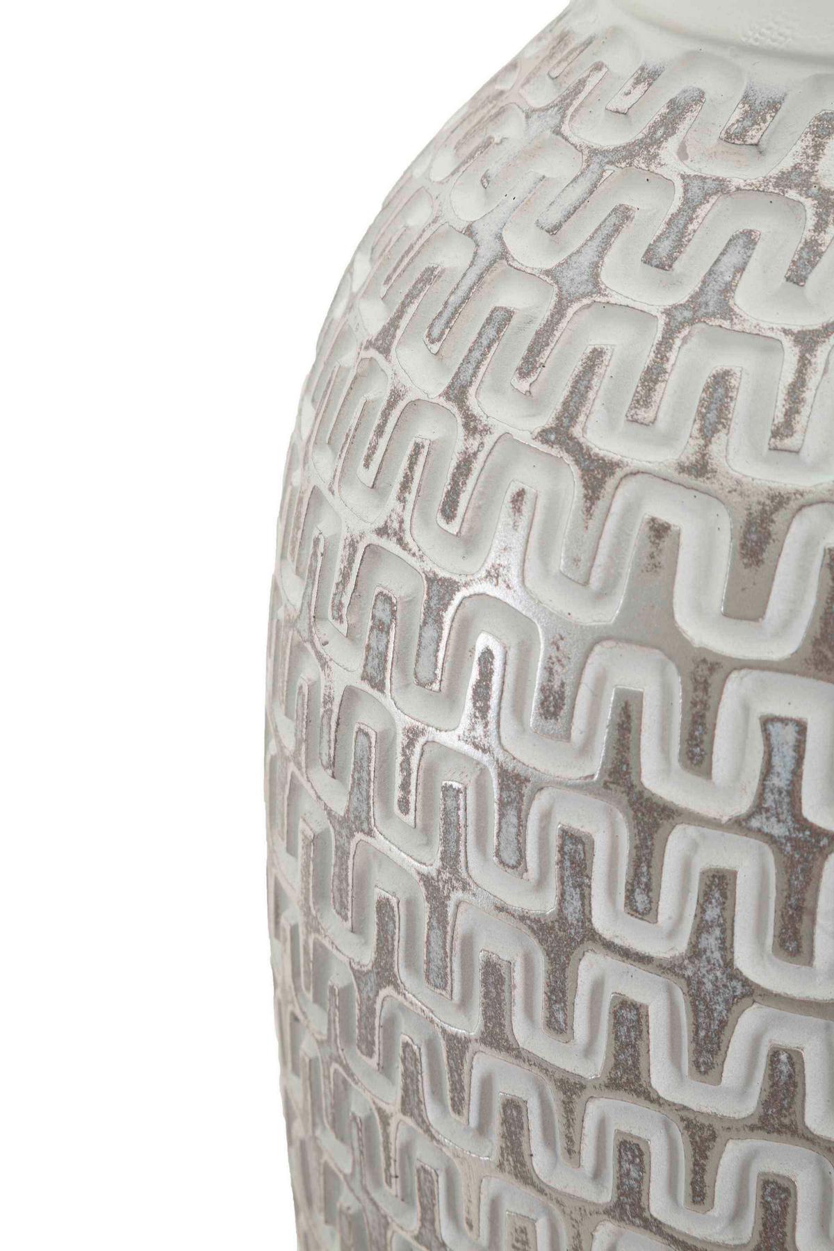 Vase Wave Weiß, Goldfarben B: 21 Cm - Goldfarben/Weiß, Basics, Kunststoff (21  /43/21cm)