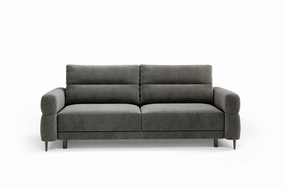 Schlafsofa Nordic Graphitfarben B: 232cm - Schwarz/Graphitfarben, Basics, Textil (232/94/102cm) - Livetastic