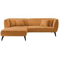 Ecksofa Colori Goldfarben S: 160/264 cm - Goldfarben/Schwarz, MODERN, Holz/Textil (160/264cm) - MID.YOU