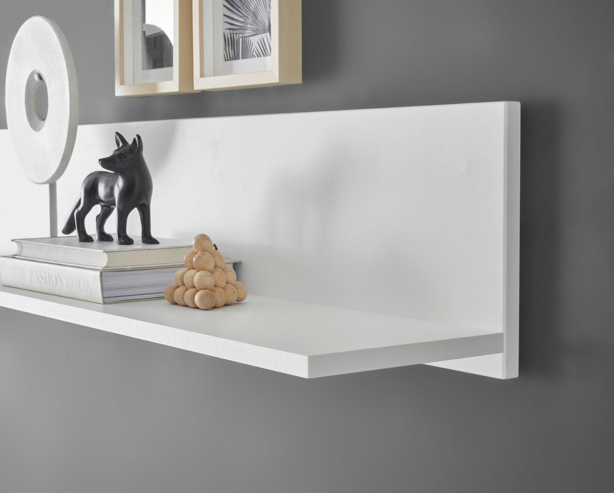 Wandboard Hudson Weiß B: 150 cm - Weiß, Design, Holzwerkstoff (150/22/21cm) - MID.YOU