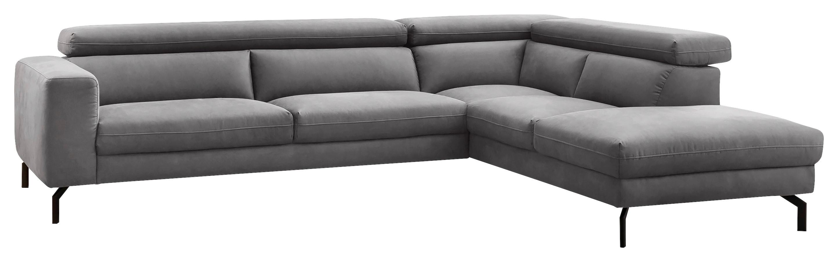 Ecksofa California - Schwarz/Grau, MODERN, Textil (305/233cm) - Trendmanufaktur