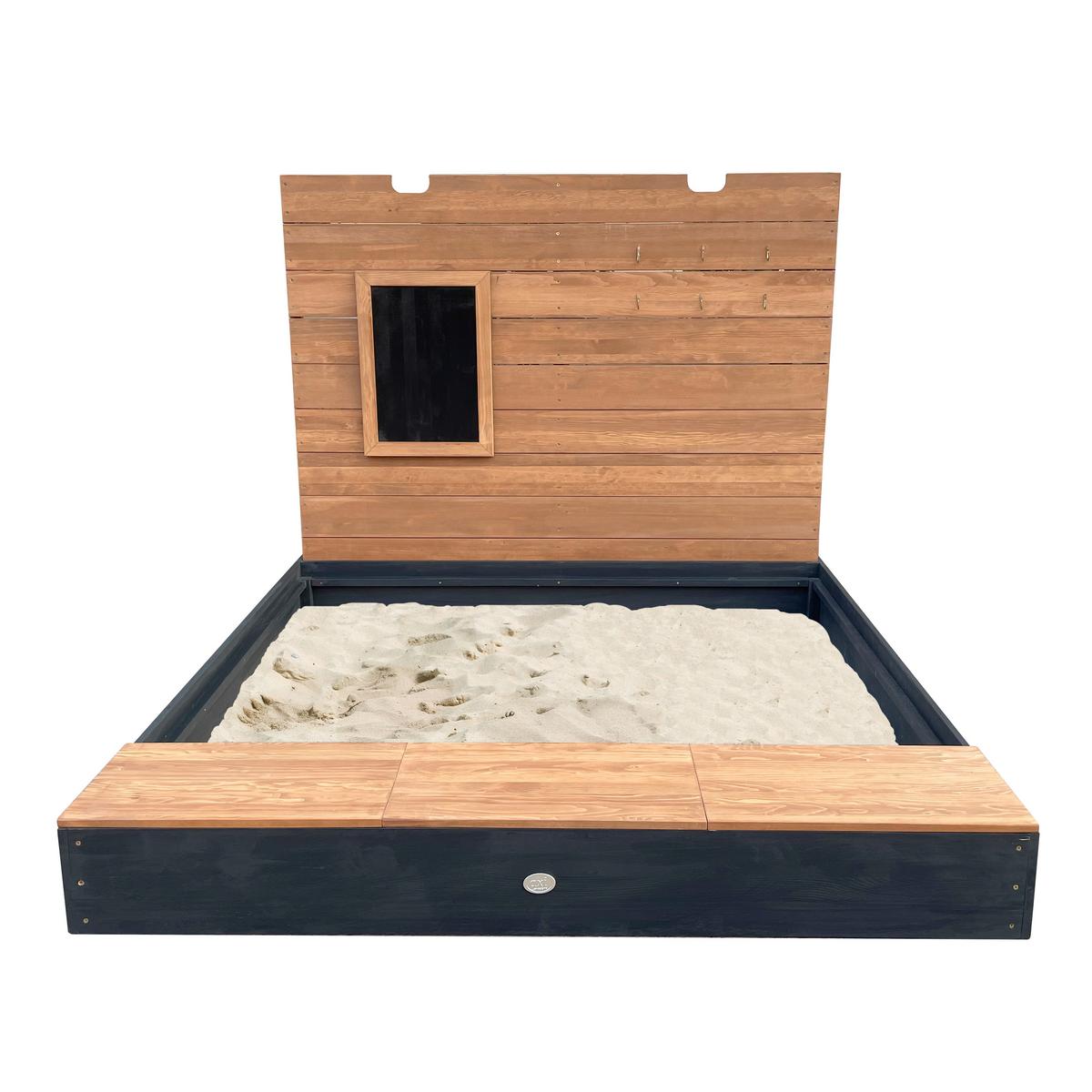 Sandkasten Mandy Xxl - Anthrazit/Braun, MODERN, Holz (160/151/122,5cm) - Ambia Garden