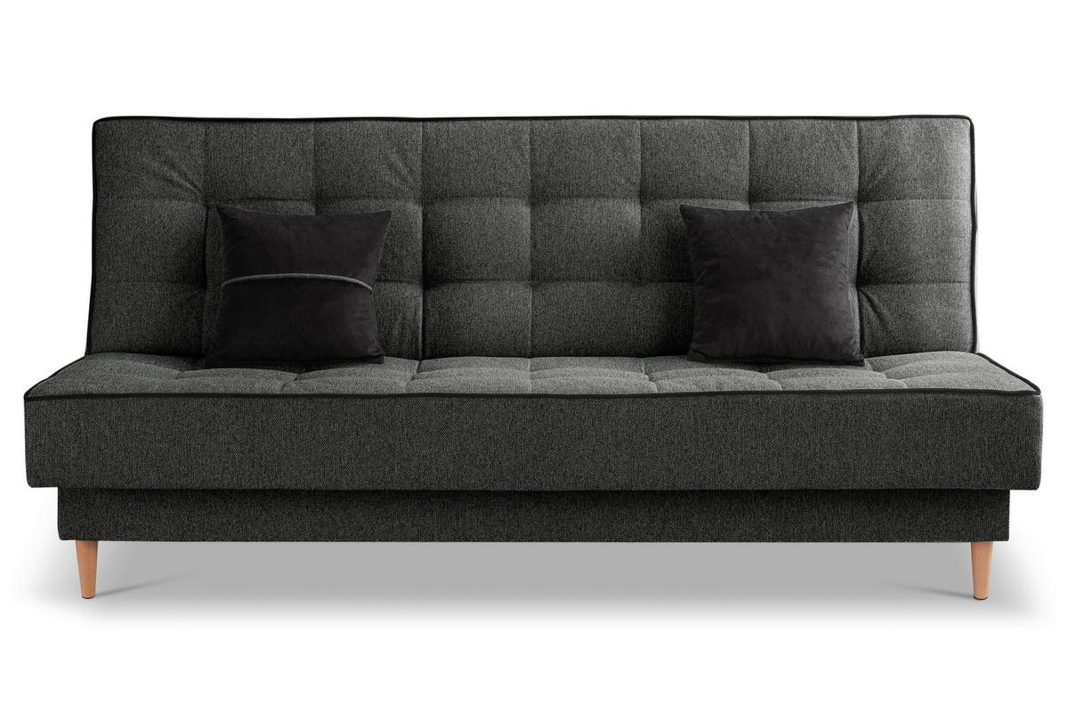 Schlafsofa Bono Grau B: 199cm - Hellbraun/Schwarz, Basics, Holz/Textil (199/91/91cm) - MID.YOU