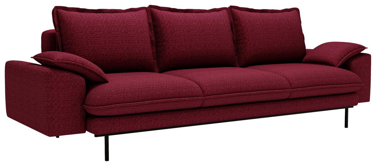 Sierra 3 Bordeaux B: 267 Cm - Bordeaux/Schwarz, Design, Textil (267/92/97cm) - Livetastic