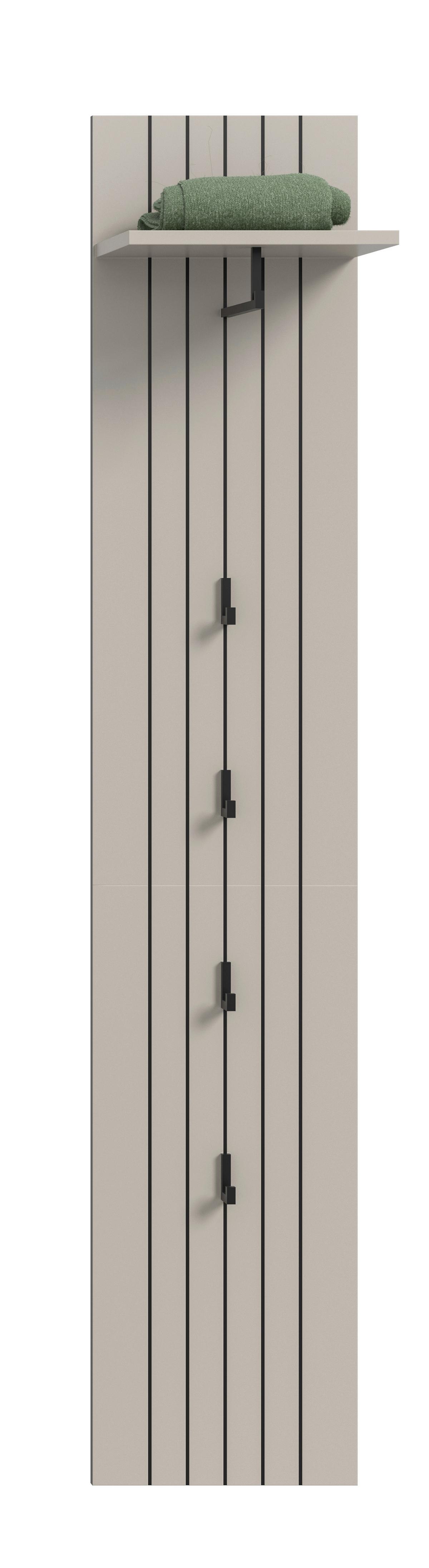 Garderobenpaneel Station Kaschmir B: 31cm - Kaschmir, Design, Holzwerkstoff (31/160/27cm) - MID.YOU