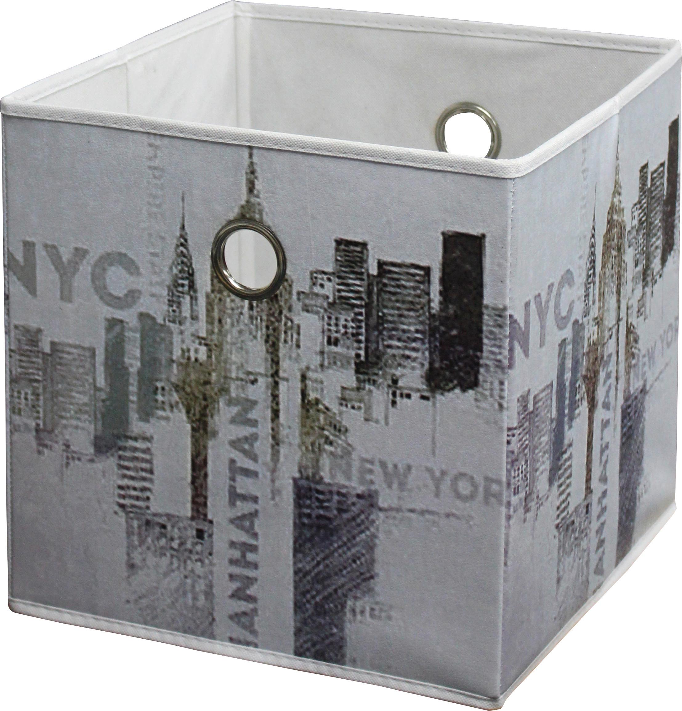 Skladací Box Nyc - viacfarebná, Moderný, textil (32/32/32cm)