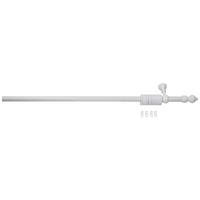 Rundstangengarnitur Benno Metall/Kunststoff/Weiß L:140cm - Weiß, KONVENTIONELL, Kunststoff/Metall (140cm) - Ondega