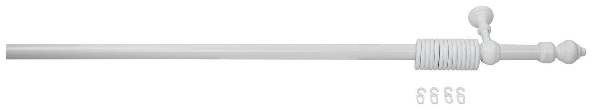 Rundstangengarnitur Benno Metall/Kunststoff/Weiß L:140cm - Weiß, KONVENTIONELL, Kunststoff/Metall (140cm) - Ondega