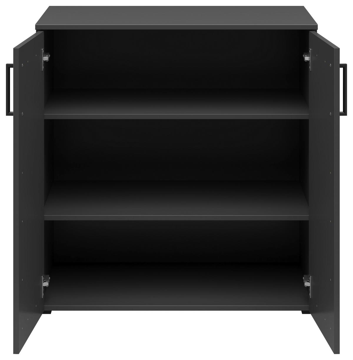 Komód Multistauraum - grafitszürke, Modern, faalapú anyag (80/83/52cm) - Carryhome