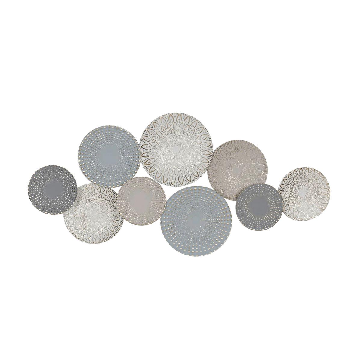 Nástenná dekorácia ABEBA, D: 118 cm - modrá/sivá, Modern, kov (118/3,5/56cm) - Mömax