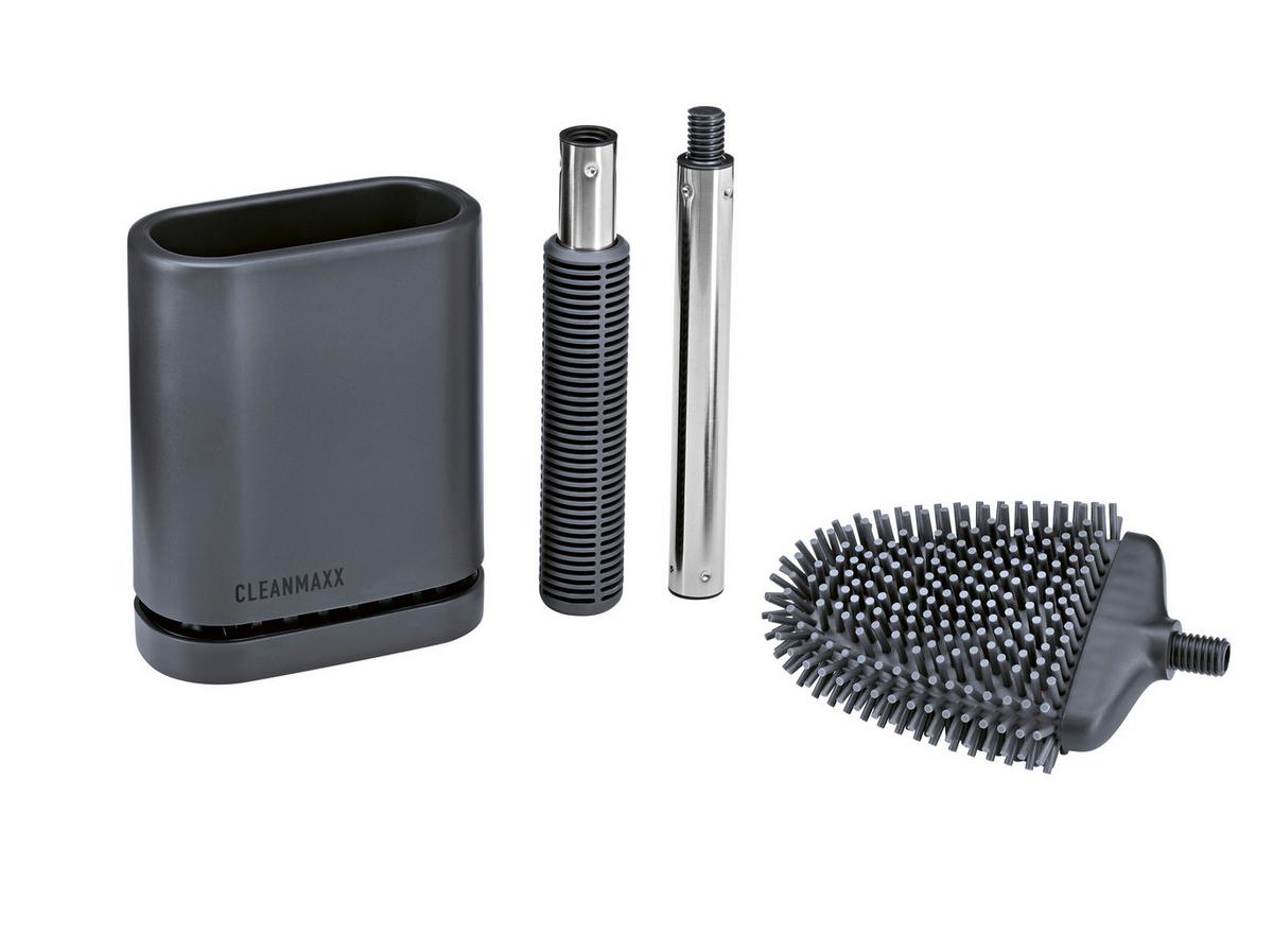 WC-BÜRSTE CLEANMAXX - Edelstahlfarben/Grau, Basics, Kunststoff/Metall (11,50/6,50/43cm) - CLEANMAXX