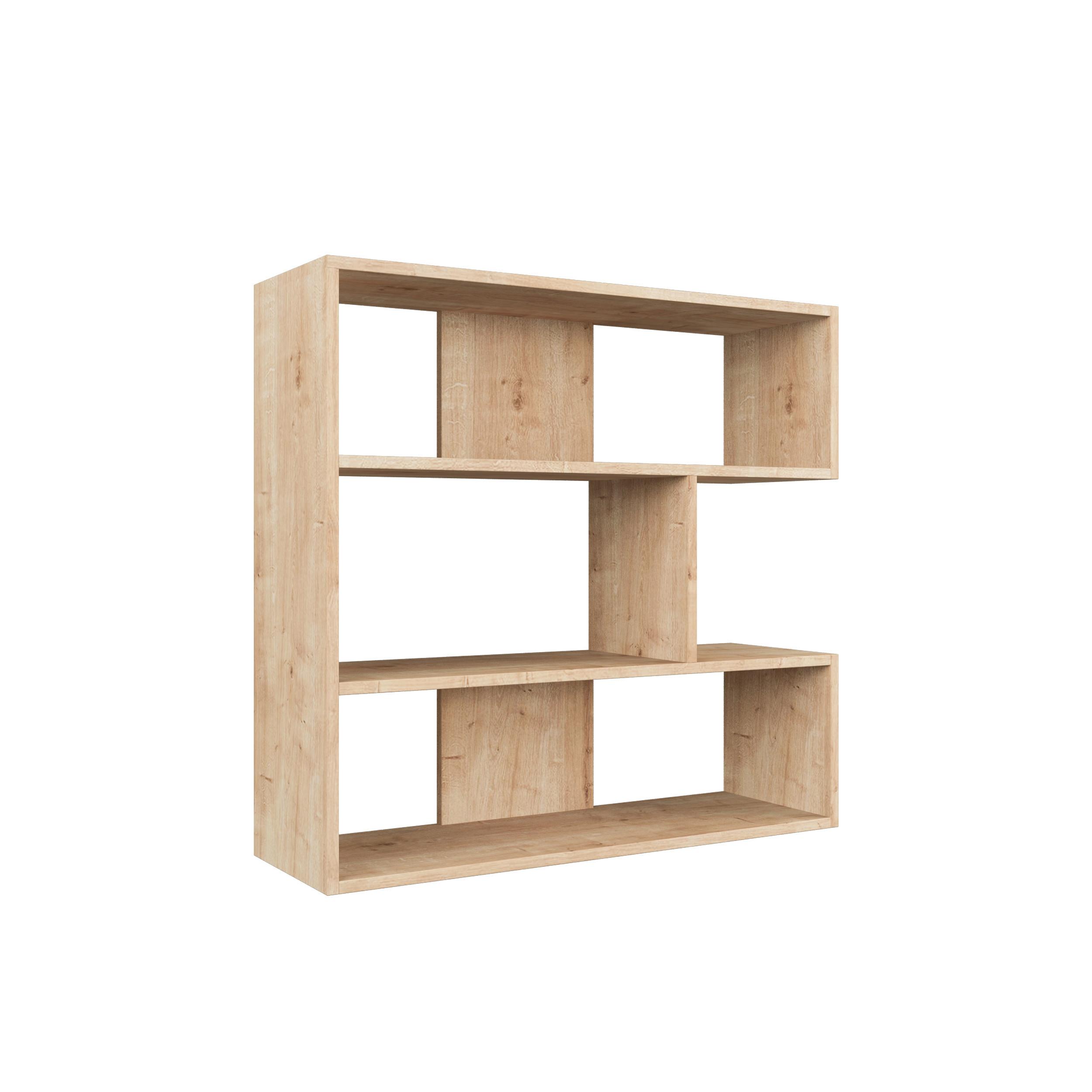 Bücherwand Molly, Eichefarben B: 94 Cm - Eichefarben, Design, Holzwerkstoff (94/89/30cm) - Livetastic