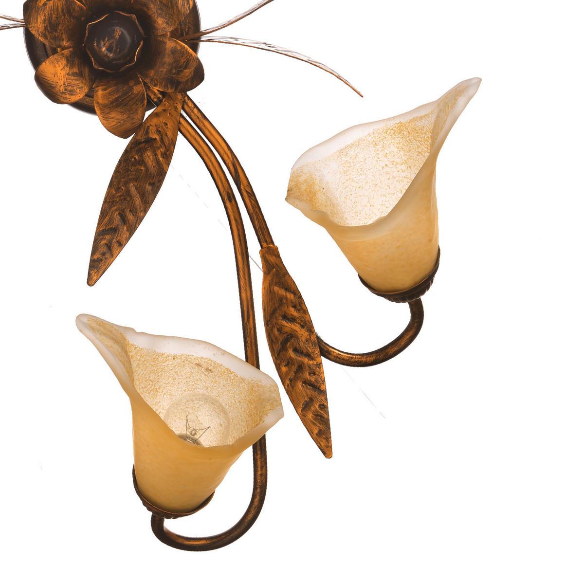 Deckenleuchte 4230/Pl4 - Bronzefarben, KONVENTIONELL, Glas/Metall (70/40/25cm)