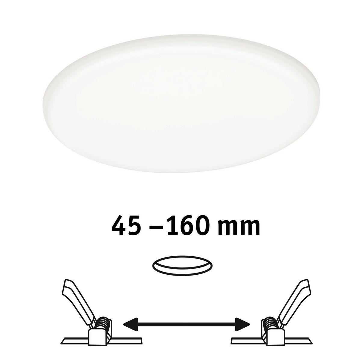 Led-paneel Veluna Varifit Ø 18,5 Cm Rund - Weiß, LIFESTYLE, Kunststoff (18,5cm) - Paulmann