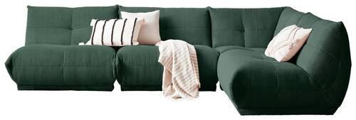 Ecksofa Giselle Dunkelgrün S: 315x210 Cm - Dunkelgrün, Trend, Textil (315/210cm) - Livetastic