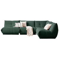 Ecksofa Giselle Dunkelgrün S: 315x210 Cm - Dunkelgrün, Trend, Textil (315/210cm) - Livetastic