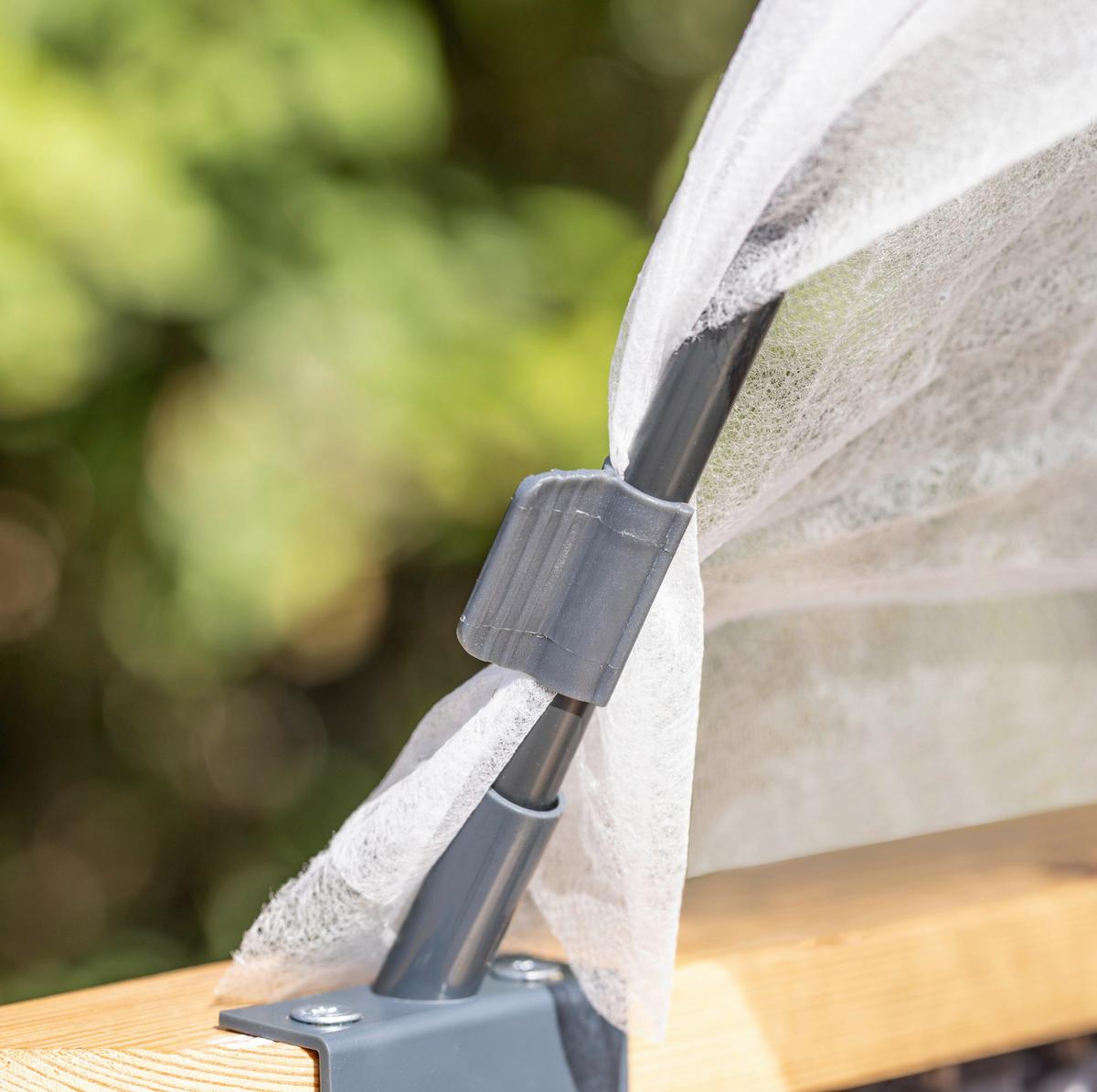 Hochbeet Tunnelbogen Weiß/transparent - Transparent/Weiß, Basics, Kunststoff (400/200cm)