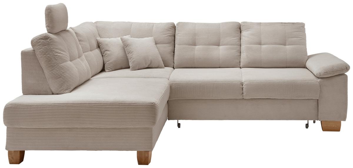 Ecksofa Brizzini, Beige S: 206x274 Cm - Beige/Naturfarben, MODERN, Textil (206/274cm) - Livetastic