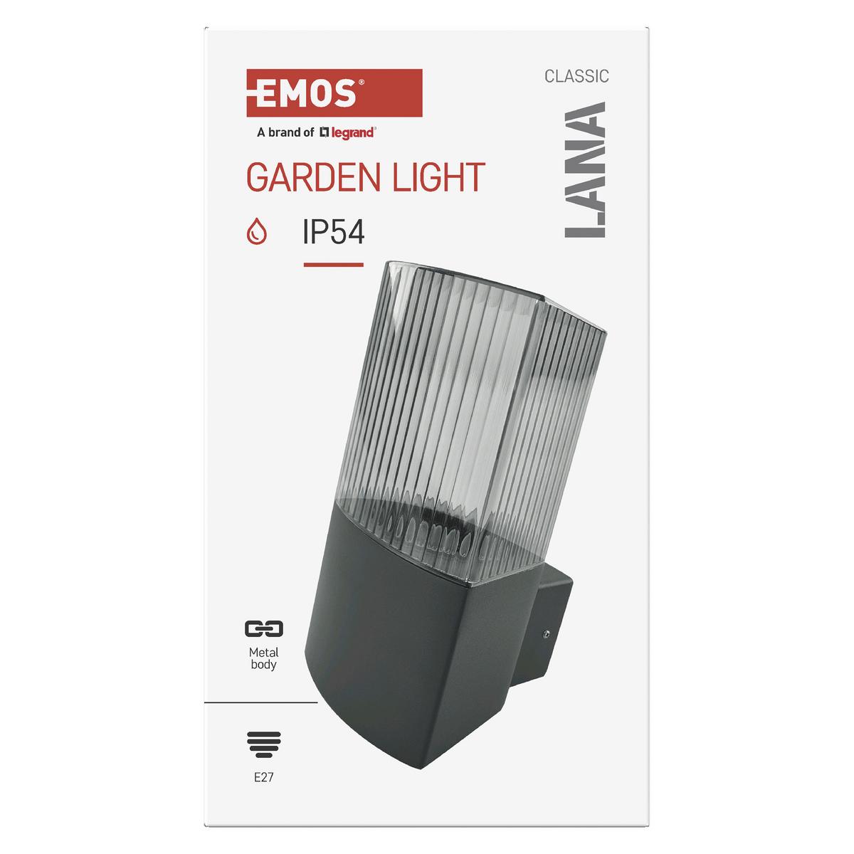 VONKAJŠIE LED SVIETIDLO LANA - antracitová, Modern, kov/plast