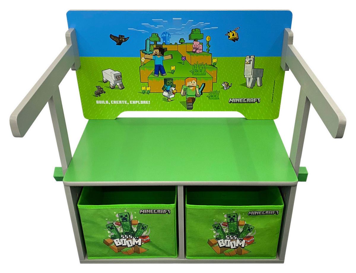 Kindersitzbank Minecraft - Multicolor, MODERN, Holzwerkstoff/Textil (65,4/60/35cm) - Minecraft
