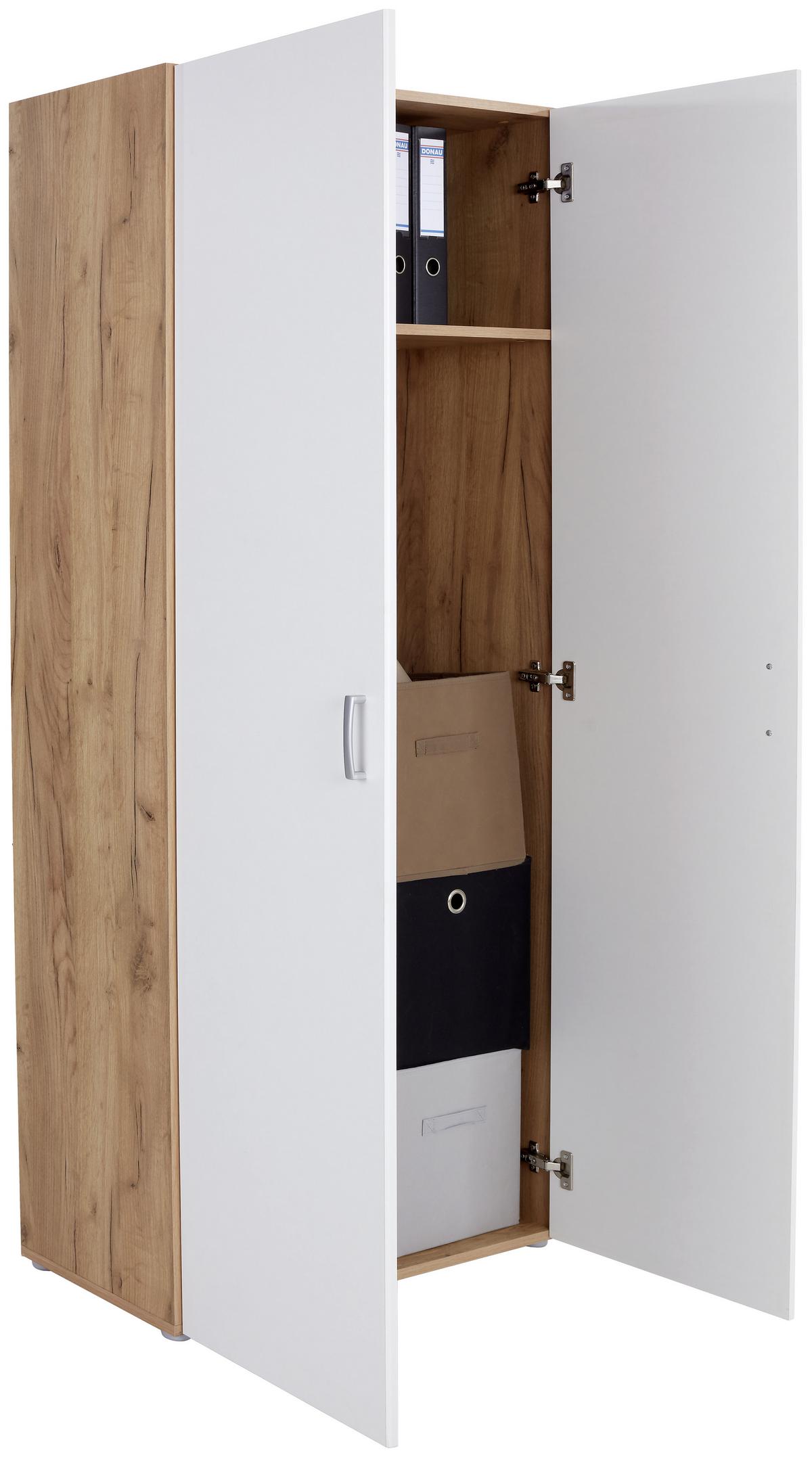 SKŘÍŇ NA ŠANONY TIO - bílá/barvy dubu, Konvenční, kompozitní dřevo (80/183/37,5cm)