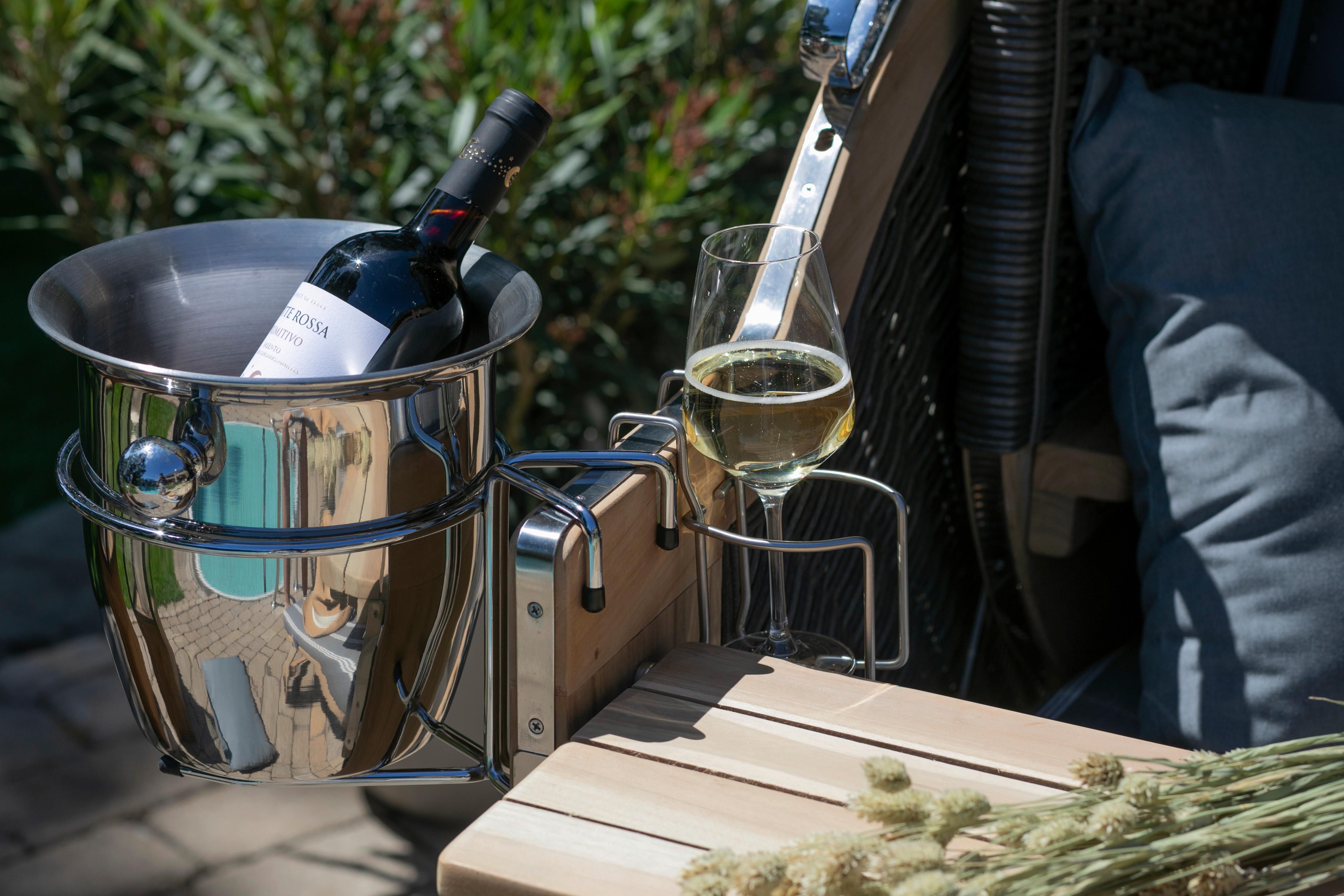 Champagnerkühler zum Einhängen an Strandkörbe
