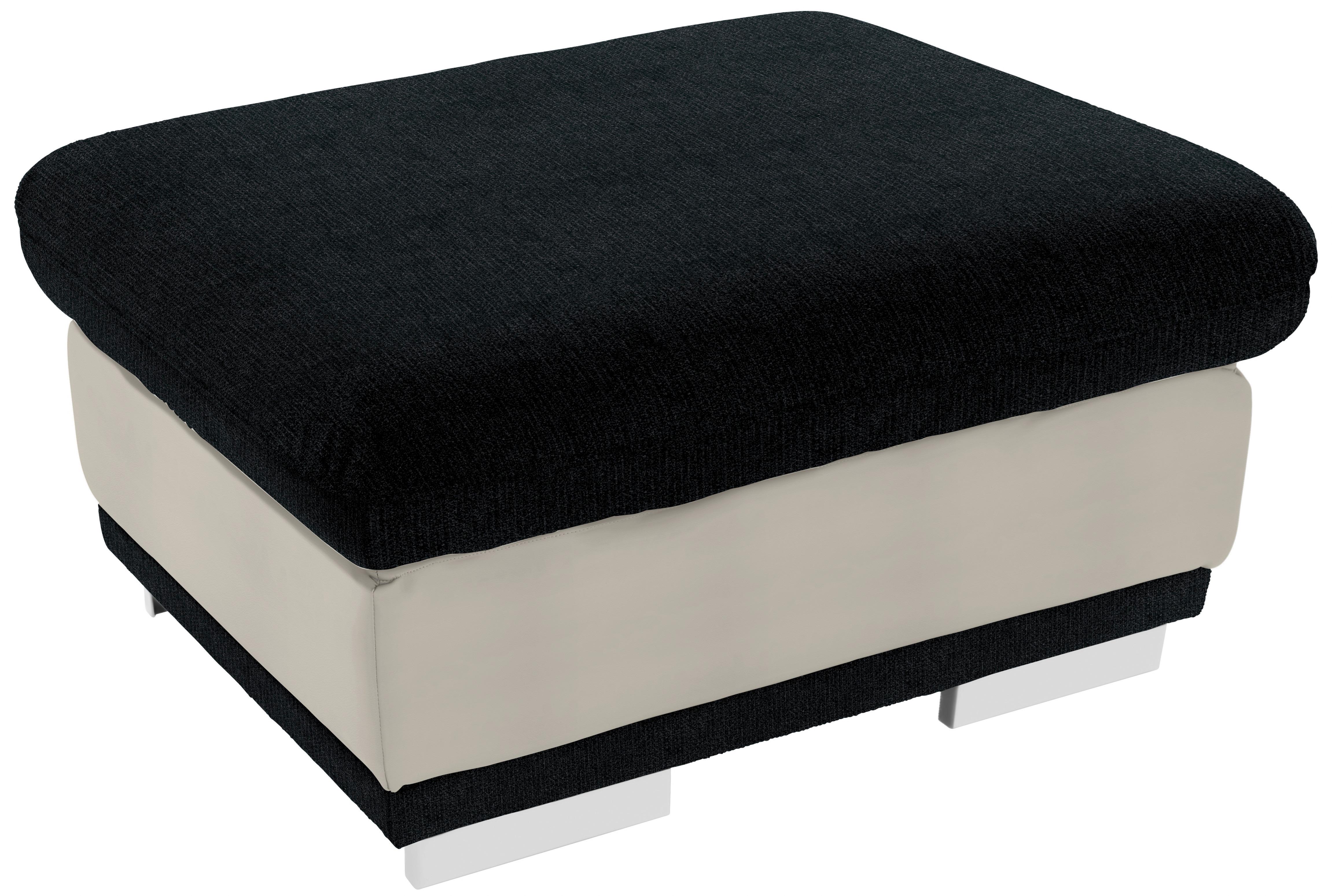 TABURETKA Seaside, čierna / biela - čierna/biela, Konventionell, kov/textil (97/47/67cm) - Luca Bessoni