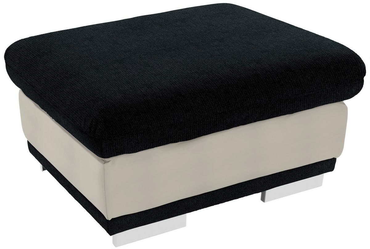 TABURET Seaside, černá / bílá - bílá/černá, Konvenční, kov/textil (97/47/67cm) - Luca Bessoni