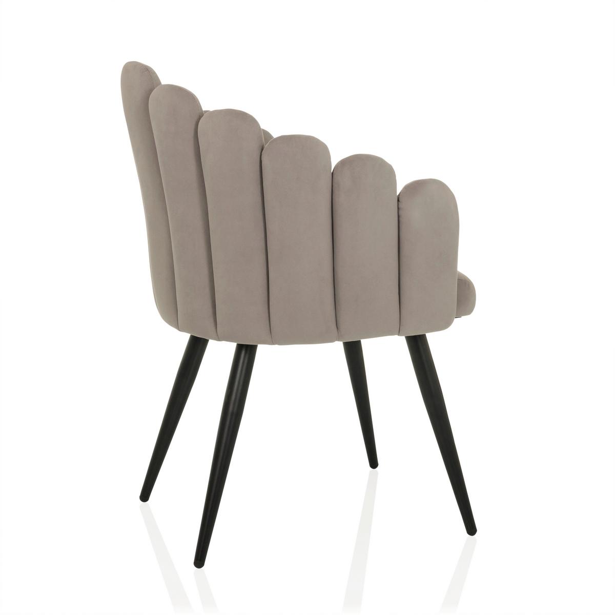 Armlehnstuhl Scallore Grau B: 63 cm - Grau, MODERN, Textil/Metall (63/84/56cm) - MID.YOU
