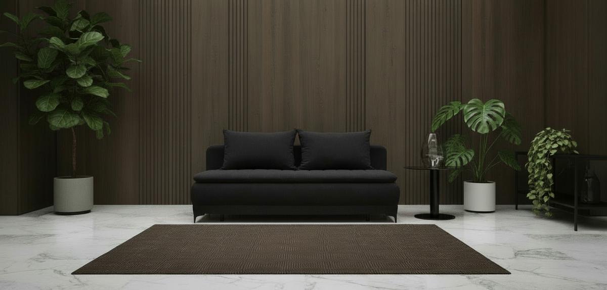 Schlafsofa Moliss Anthrazit B: 202 cm - Anthrazit/Schwarz, Basics, Textil (202/98/78cm) - Livetastic