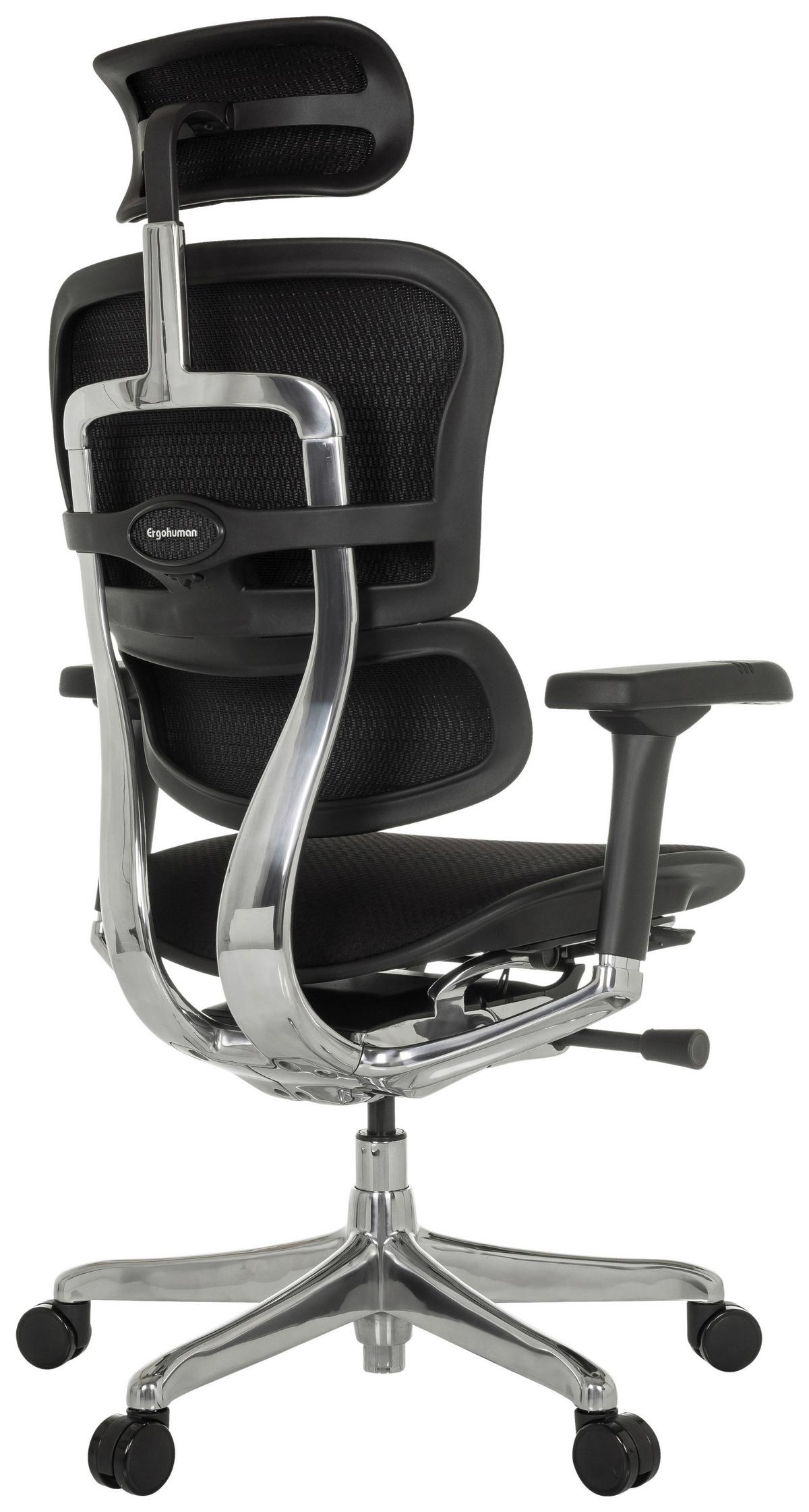 Drehstuhl Erdohuman Gen2 Schwarz B: 78 cm - Silberfarben/Schwarz, MODERN, Kunststoff/Textil (78/117-136/64cm) - MID.YOU