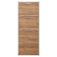 Schuhkipper Fulda 2 4 Klappen Eiche/Weiß B: 60 cm - Eichefarben/Weiß, KONVENTIONELL, Holzwerkstoff (60/151,5/25cm) - MID.YOU