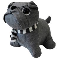 DVEŘNÍ ZARÁŽKA Mops, 25/20cm - barvy stříbra/antracitová, Konvenční, textil (25/20cm) - Modern Living