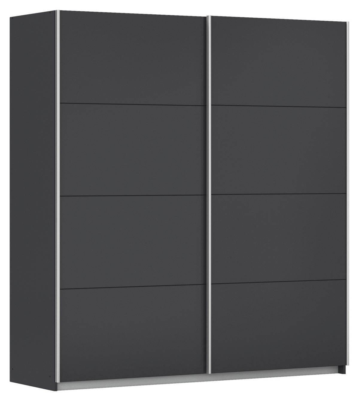 Schwebetürenschrank Subito - Graphitfarben, MODERN, Holzwerkstoff (181/197/61cm) - Rauch Möbel