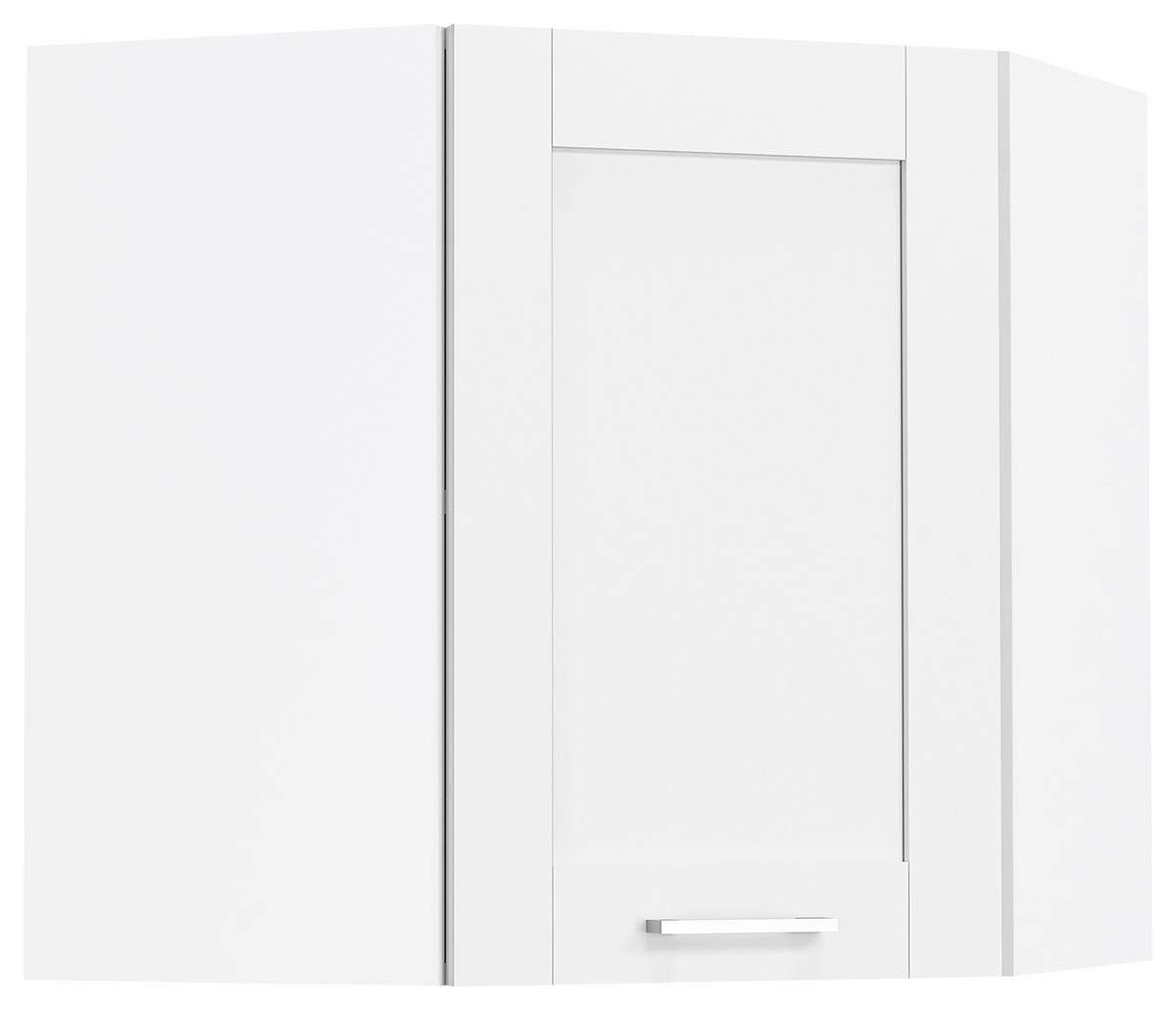 Eckoberschrank Colura - Weiß, Trend, Holzwerkstoff/Kunststoff (57/60/57cm) - MID.YOU