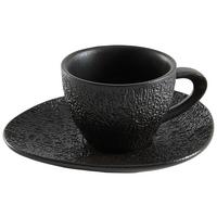 ŠÁLEK A PODŠÁLEK NA ESPRESSO HARUKI - černá, Moderní, keramika (6.7/6.7/5cm) - Mömax