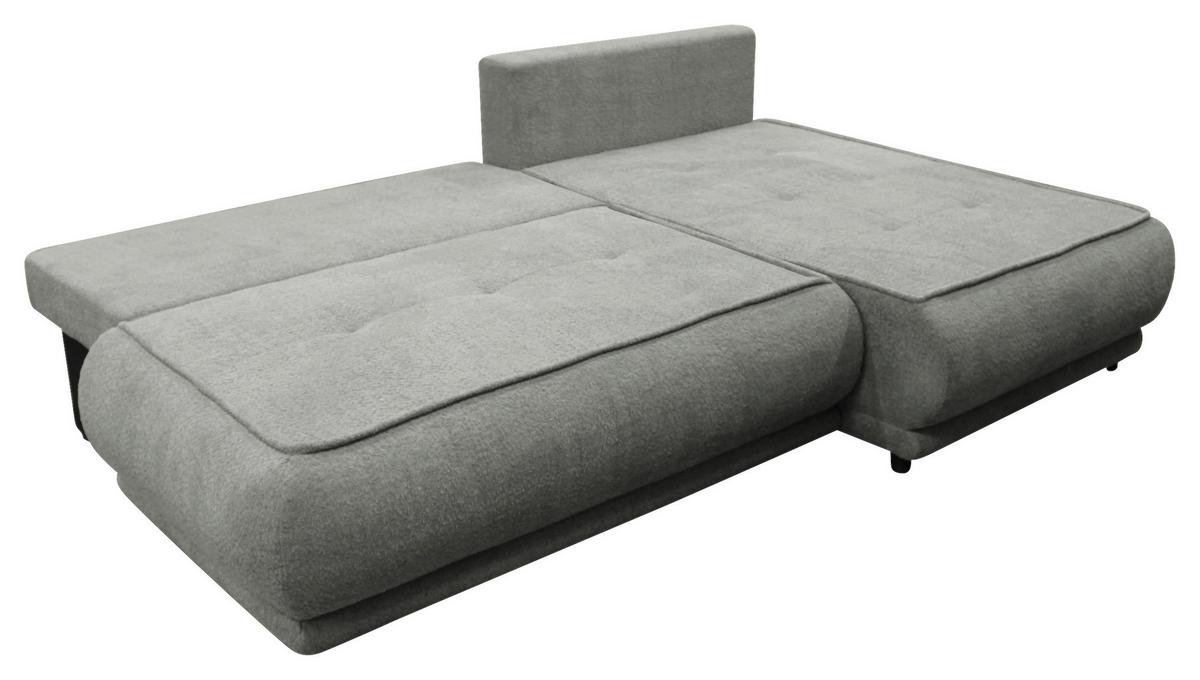 Ecksofa Paros Grau 277x179 Cm - Schwarz/Grau, Design, Textil (277/179cm) - MID.YOU