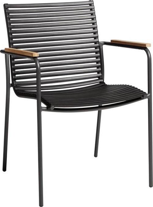 Stapelstuhl Mood Classic - Anthrazit/Schwarz, KONVENTIONELL, Holz/Kunststoff (60/84/56cm) - Gardenson