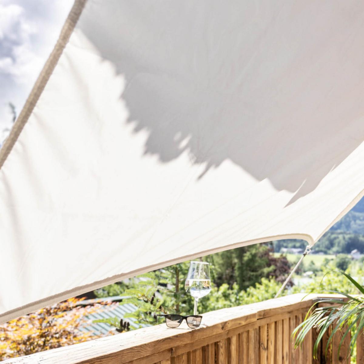 Gartensonnensegel Balkon-Repet Grau - Grau, Basics, Textil (170/270cm)