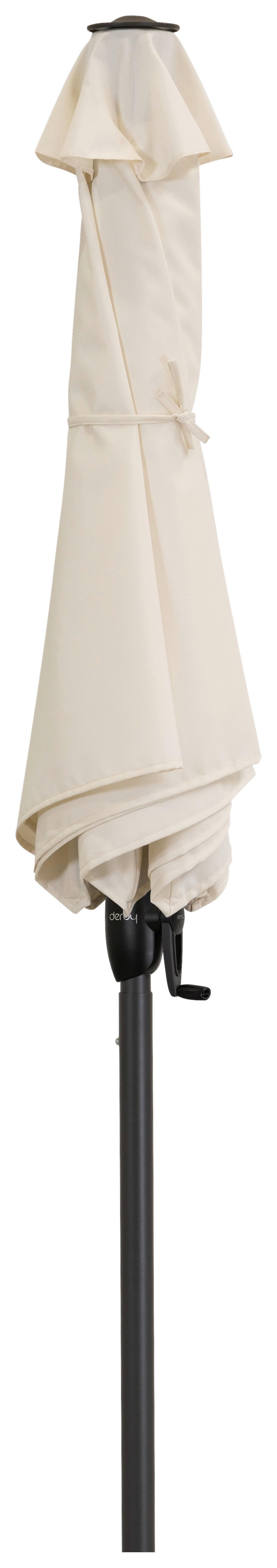 Sonnenschirm Doppler Dm: 182 Cm H: 210 Cm Naturfarben - Anthrazit/Naturfarben, Basics, Textil/Metall (182/210cm) - Doppler