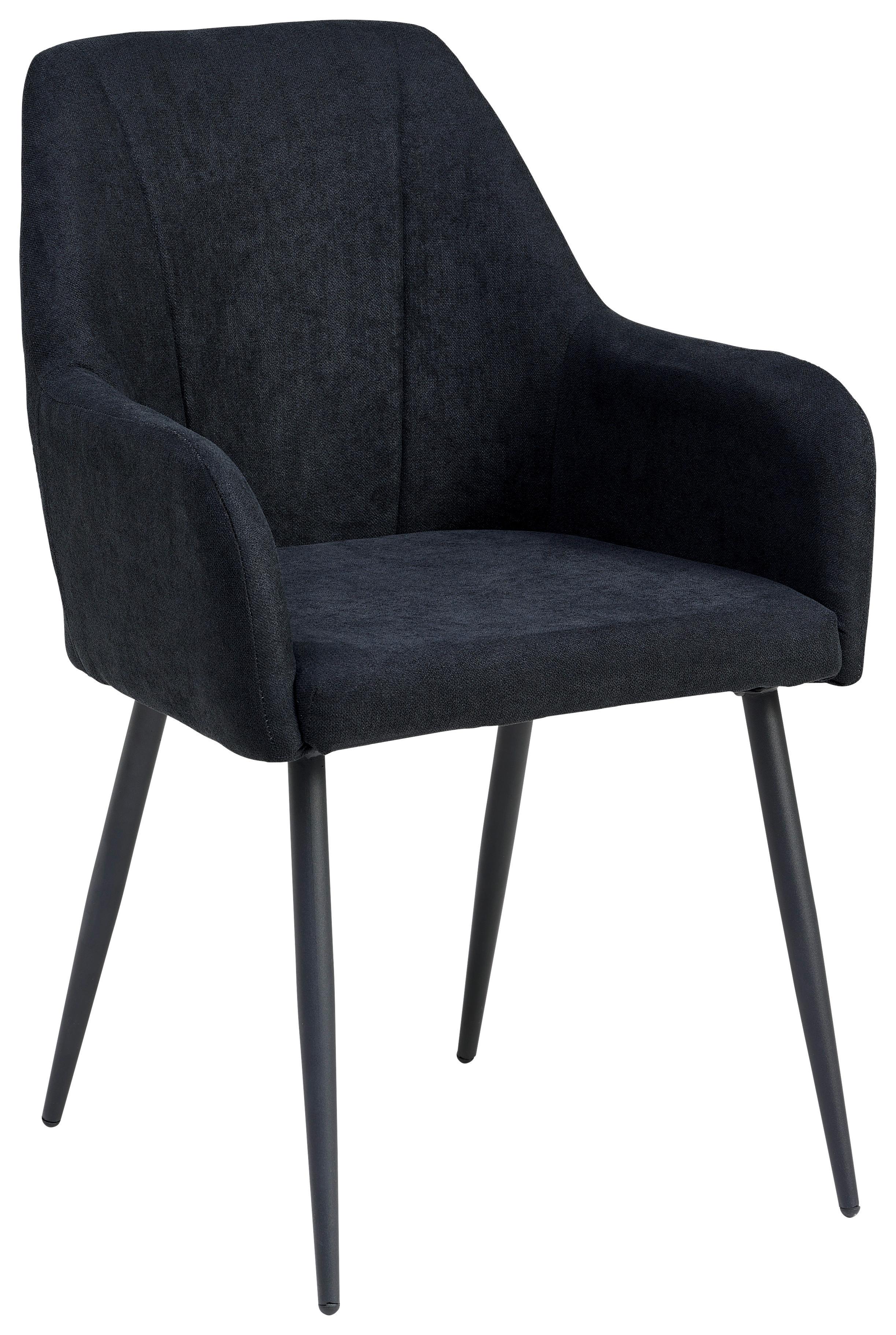 Armlehnstuhl Adelina Schwarz Gepolstert